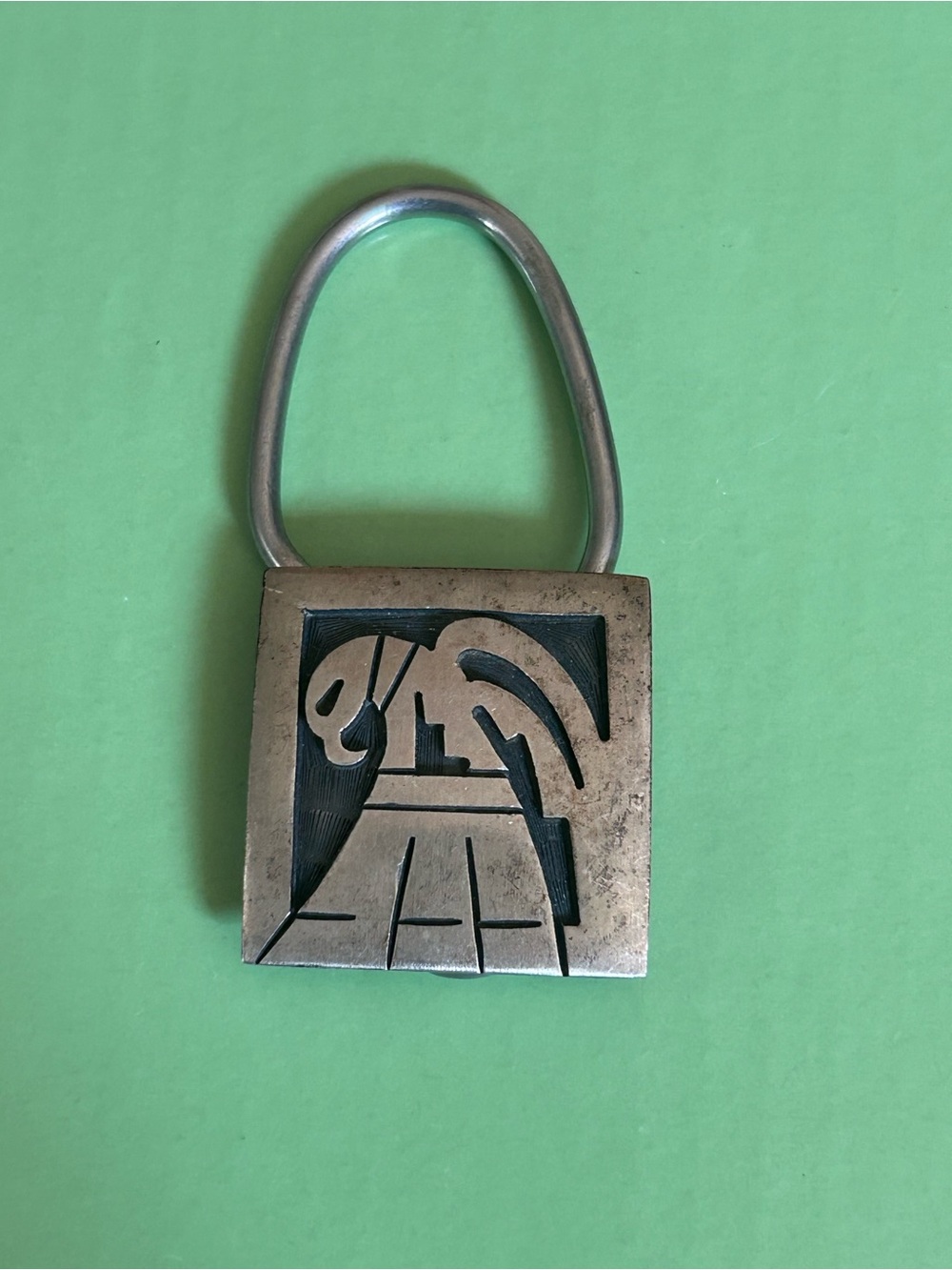Native Sterling silver keychain
